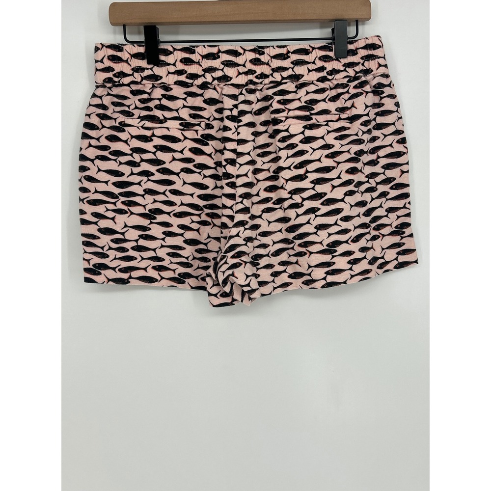 J. Crew Minnow Fish Print Linen Blend Pull On Elastic Waist Shorts In Medium - Picture 3 of 9